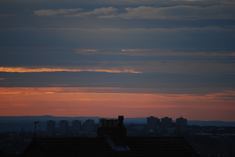 Over the roof tops - view of Brierley Hill flats