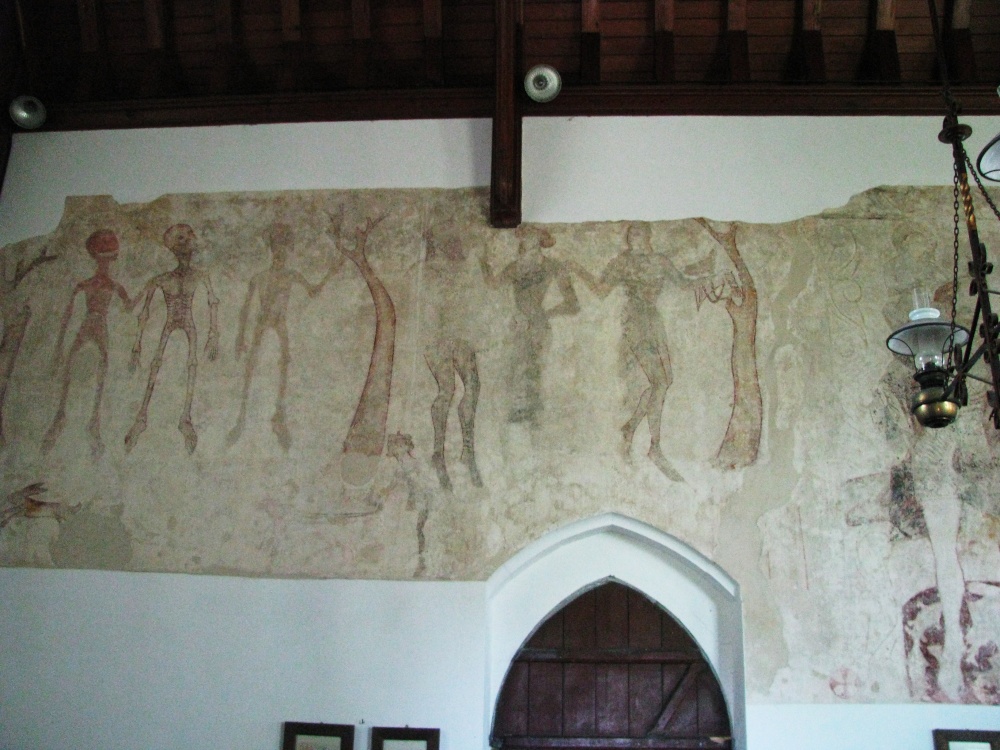 14th Century - Uncovered old wall painting in the Church