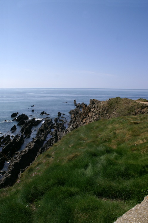 The rocky coast of Hartland.