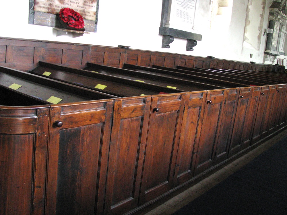 Boxed Pews in the Church.