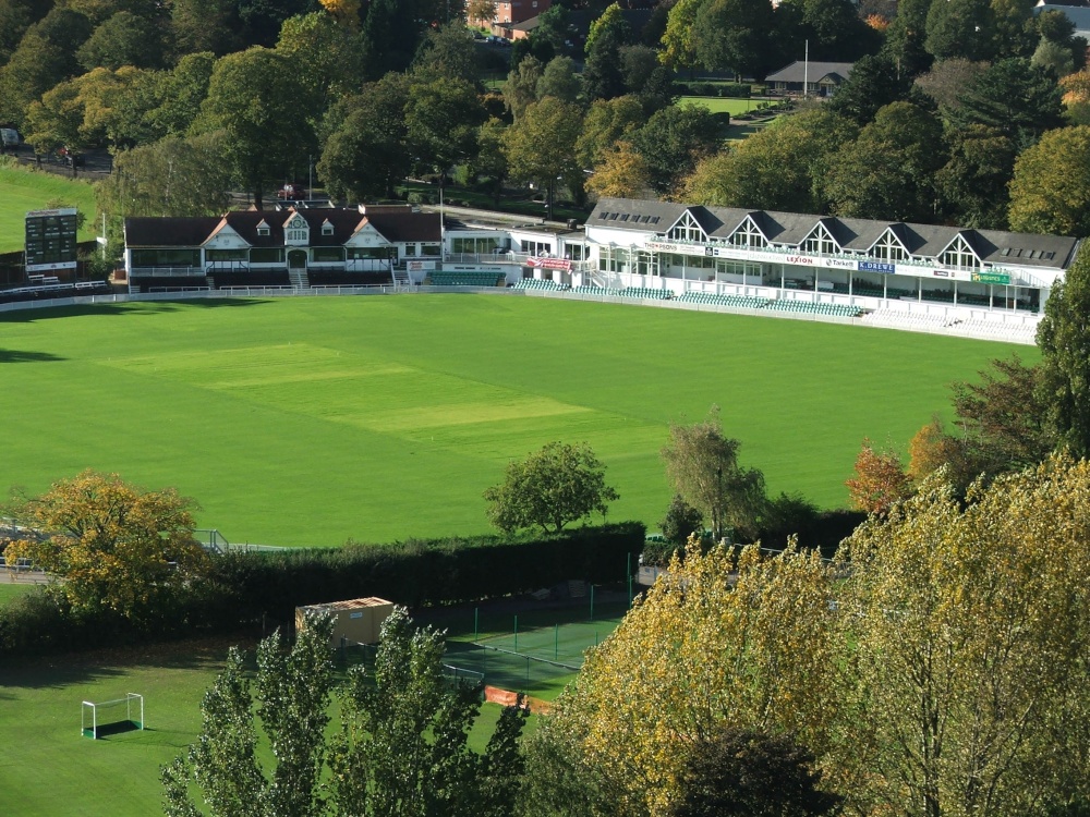 Cricket grounds from top of Cathedral