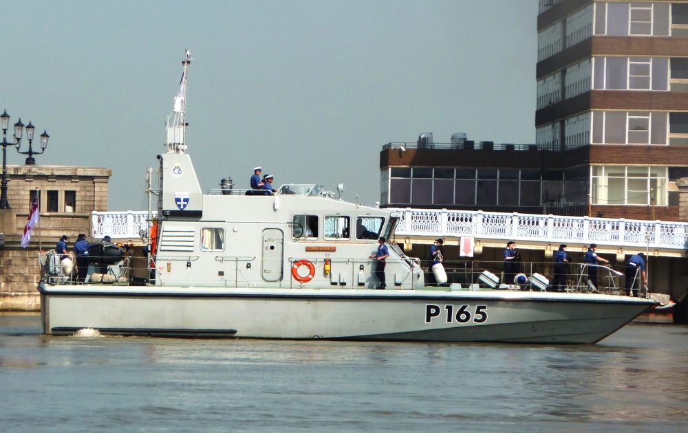 Naval patrol ship calling in at Gt. Yarmouth