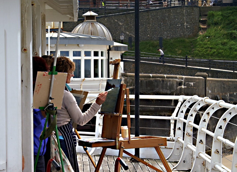 Artist's on Cromer pier.