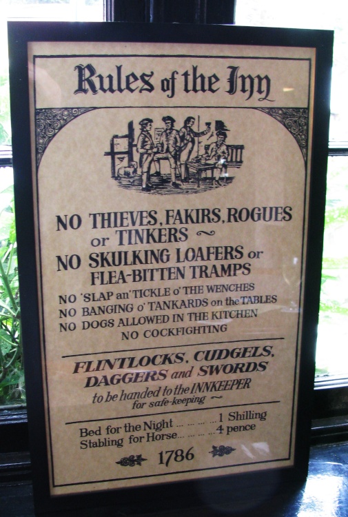 Notice in The Griffin Pub