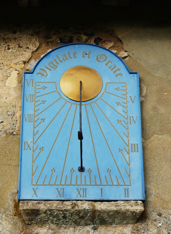 Sundial on the church porch