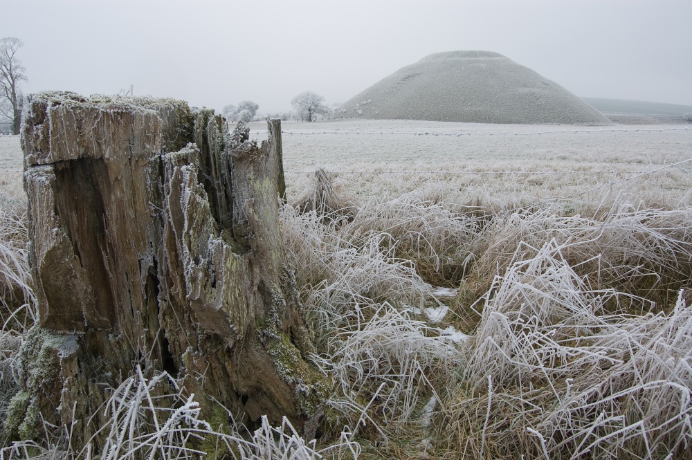 Silbury Hill in the Snow