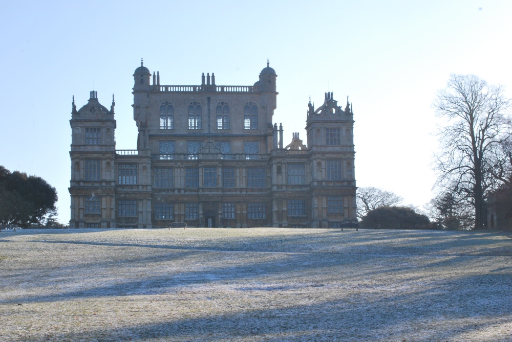 Heavy frost at Wollaton Hall