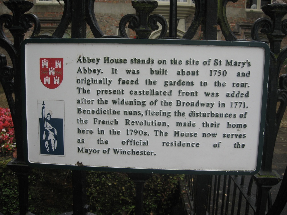 Abbey House Plaque