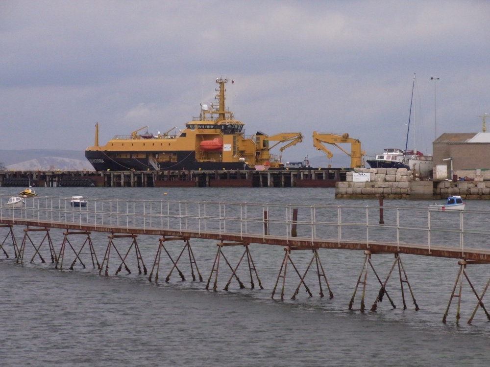Survey ship in dock