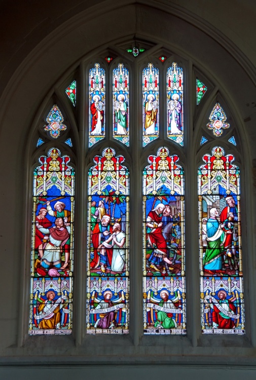 Stained glass window, All Saints church