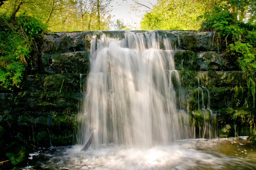 Waterfall at Roche Abbey, South Yorks