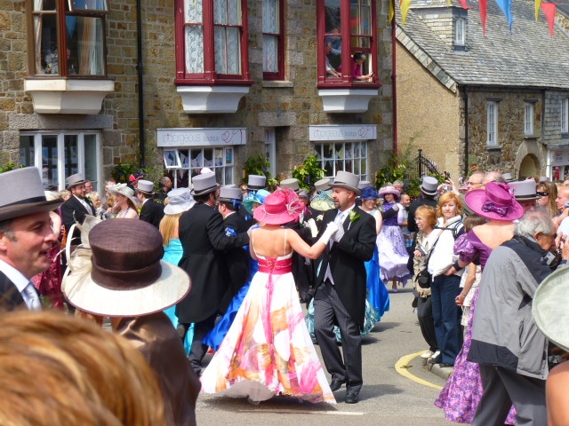 The mid-day Flora Dance at Helston