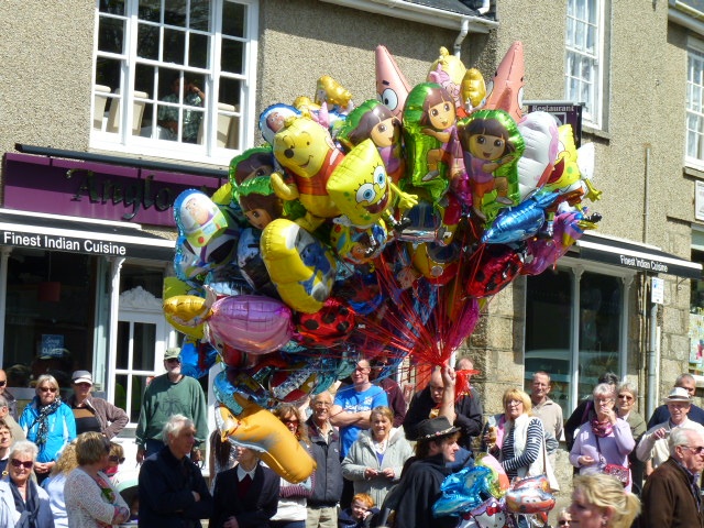 Balloon man at Helston's Flora Day