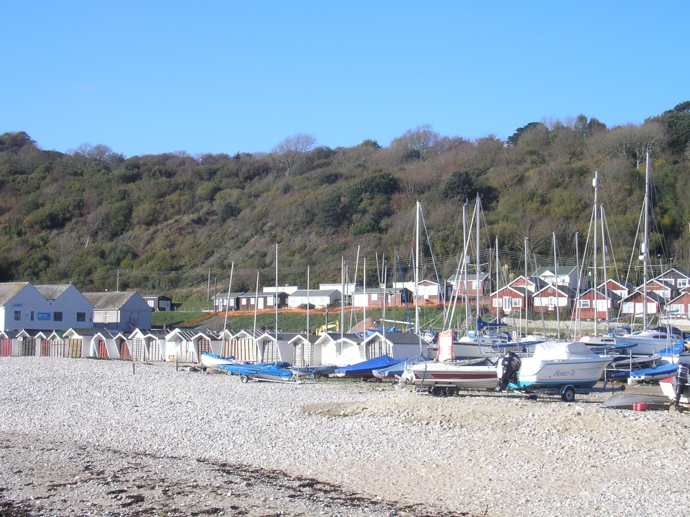 Yachts and huts Lyme Regis