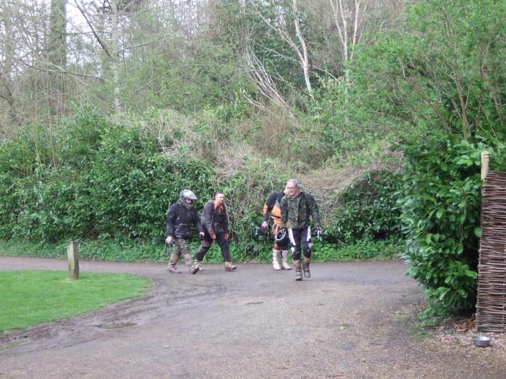 Berry Pomeroy Castle: the Trail Bikers arrive