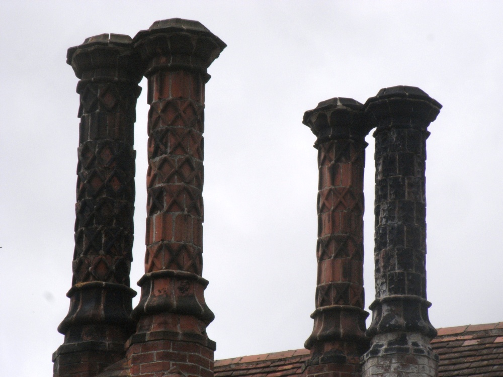 Ornate chimneys at Iken