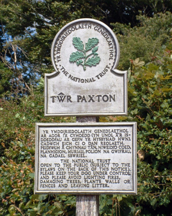 Plaque at Paxton's Tower
