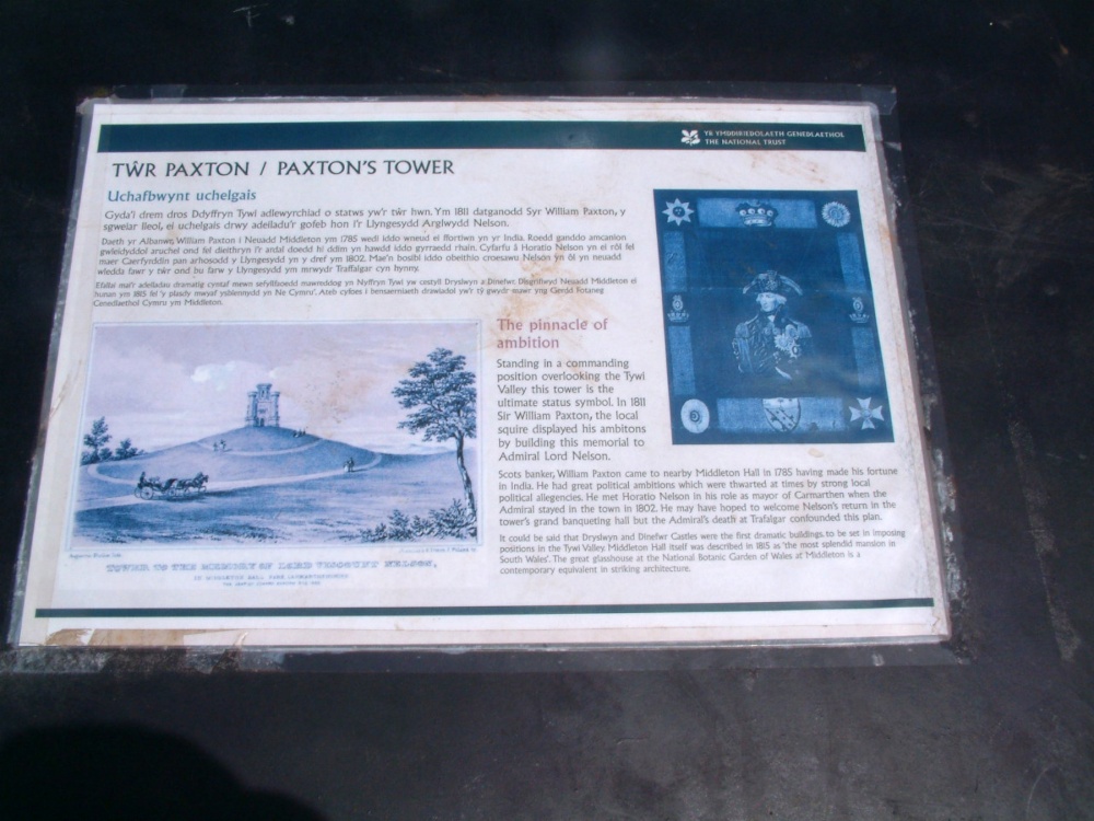 Paxton's Tower - the information board.