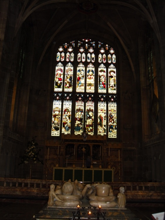 Warwick, stained glass in St Mary's Church