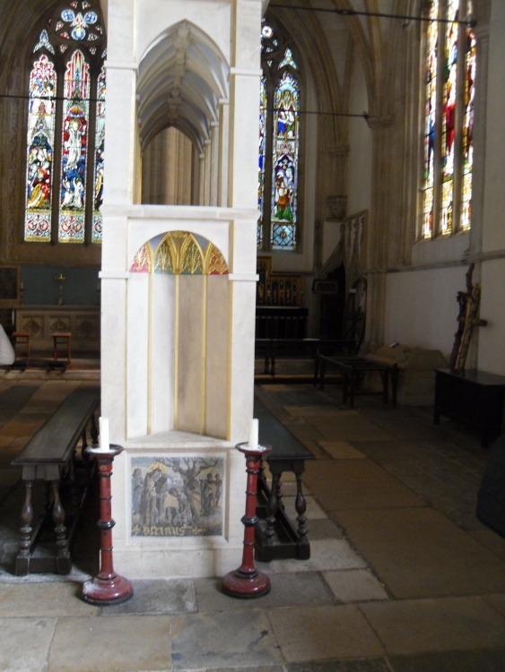Dorchester-On-Thames, inside the Abbey, the restored shrine to St Birinus