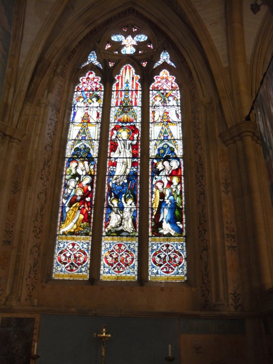 Dorchester-On-Thames, stained glass window in the Abbey
