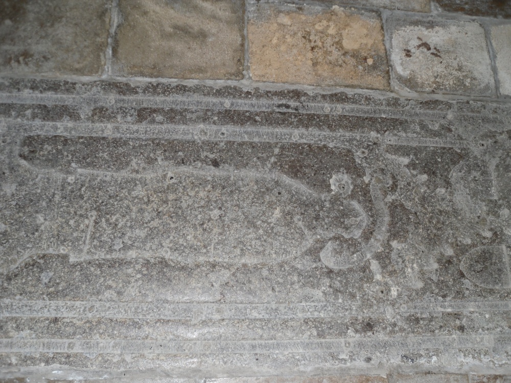 Bampton, inside St Mary's Church, supposed burial place of St Beornwald of Bampton