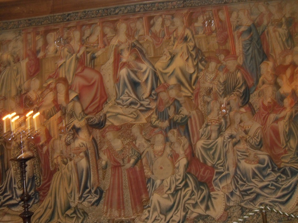 Inside Hampton Court palace: tapestries