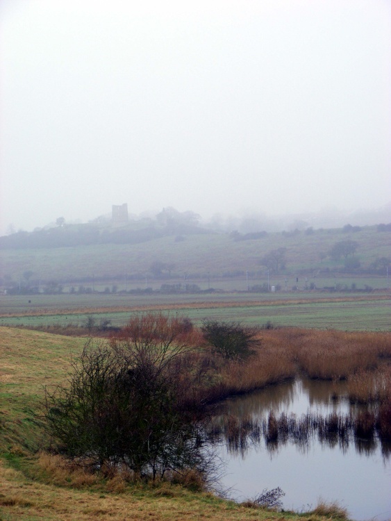 Hadleigh Castle through the mist, Hadleigh, Essex