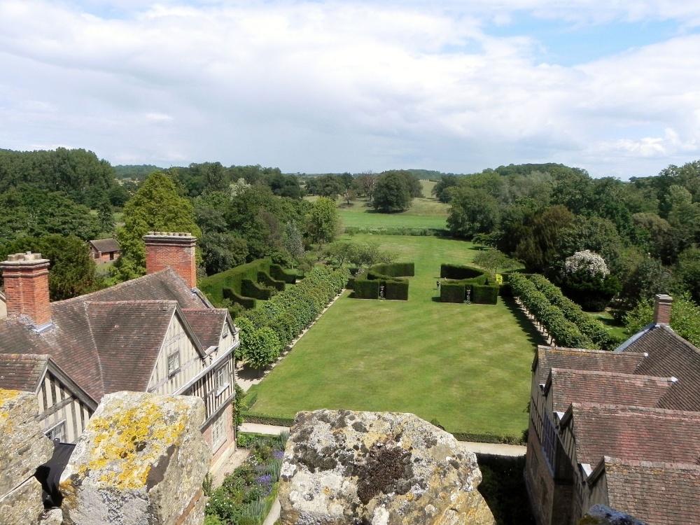 View from the top of Coughton Court