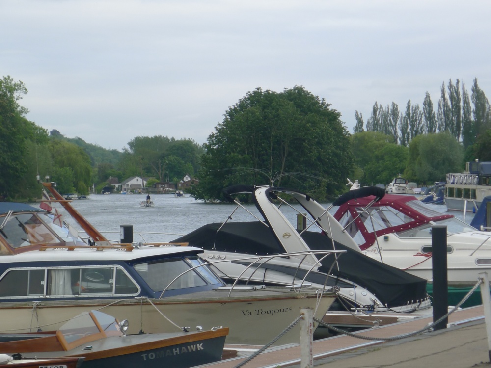 Boats moored at Henley on Thames