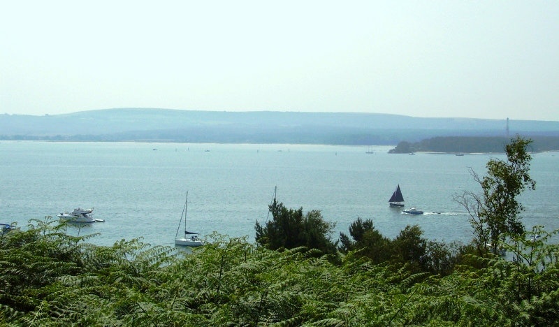 View across Poole harbour from Brownsea Island
