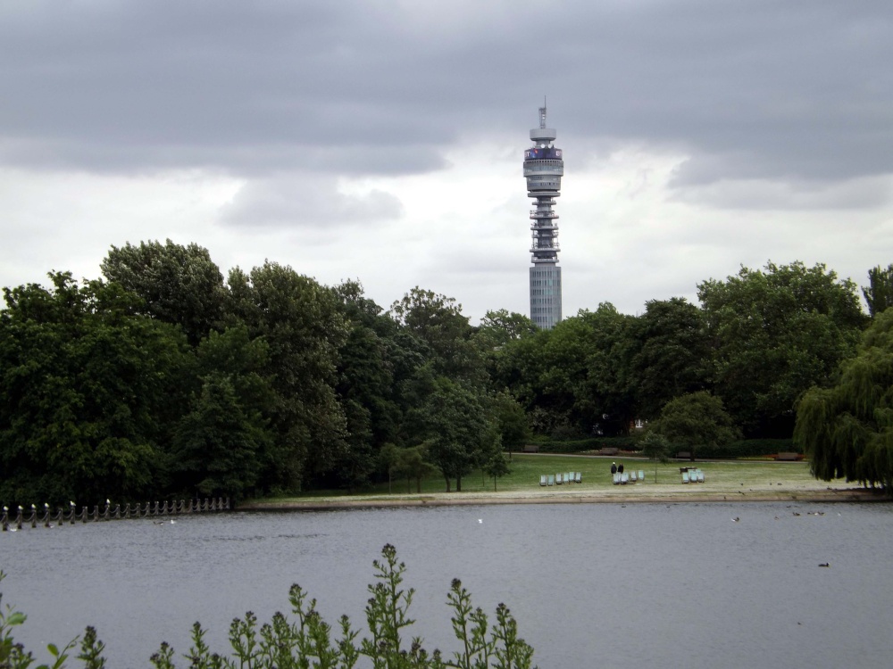 Regents Park, London and the BT Tower