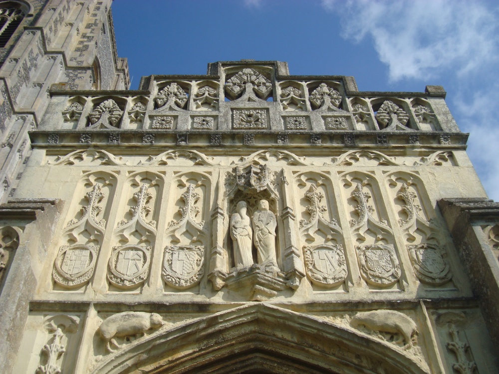 St Peter and St Paul's figures at the South Porch