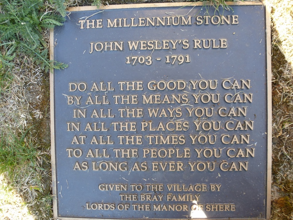 The Words of the Milennium Stone. Shere Church.