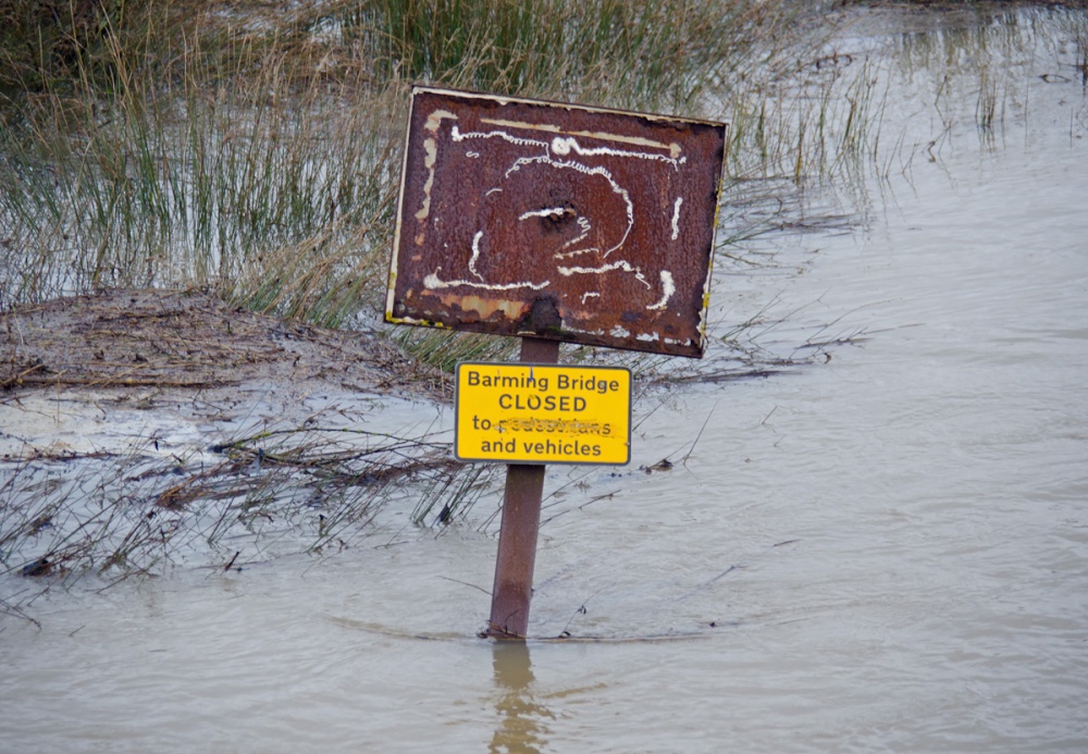 Medway flooded at Teston