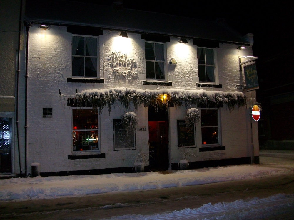 Winter Scene, La Bodega Bar, Morpeth, Northumberland