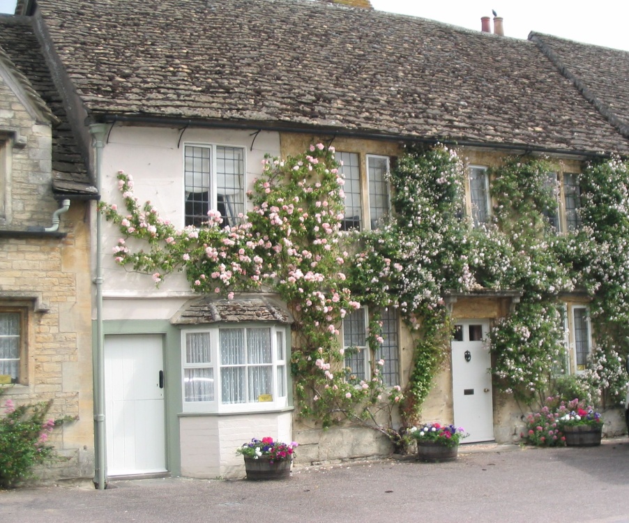 Rose-Covered Cottage in Lacock (2) - June, 2003