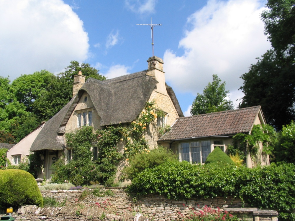 Castle Combe - Thatched-Roof Cottage - June, 2003