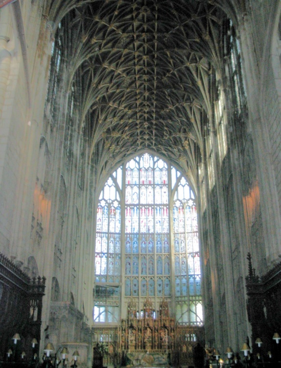 Gloucester Cathedral Ceiling & Stained Glass - June 2003