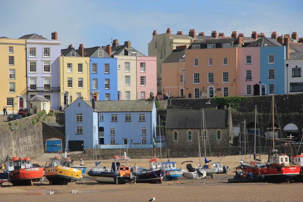 Tenby Harbour at Low Tide