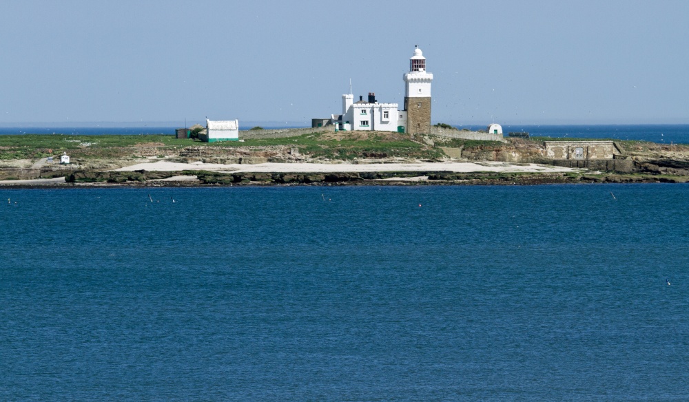 Coquet island and lighthouse near amble.