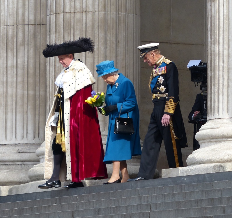 The Queen and Prince  Philip Accompanied by The Lord Mayor of London