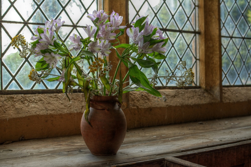 Flowers in Vase, Newnham Church, Northamptonshire