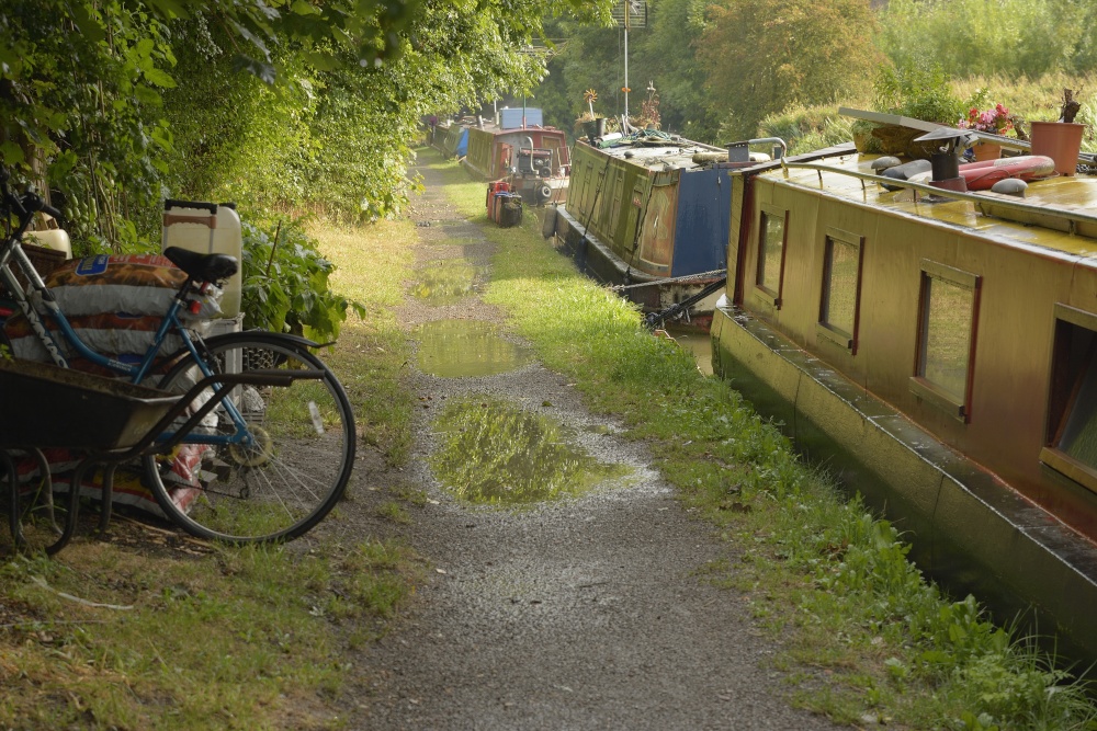Narrowboats Moored on the Oxford Canal at Cropredy, Oxfordshire