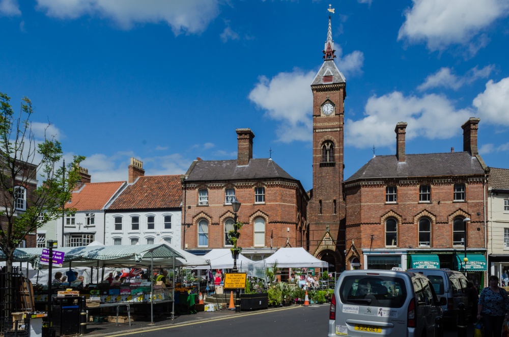 Market Square in Louth,Lincolnshire
