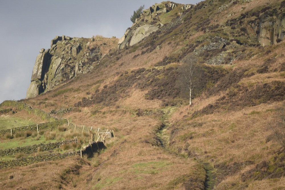 Long Shot of The Roaches, Upper Hulme, Staffordshire Moorlands