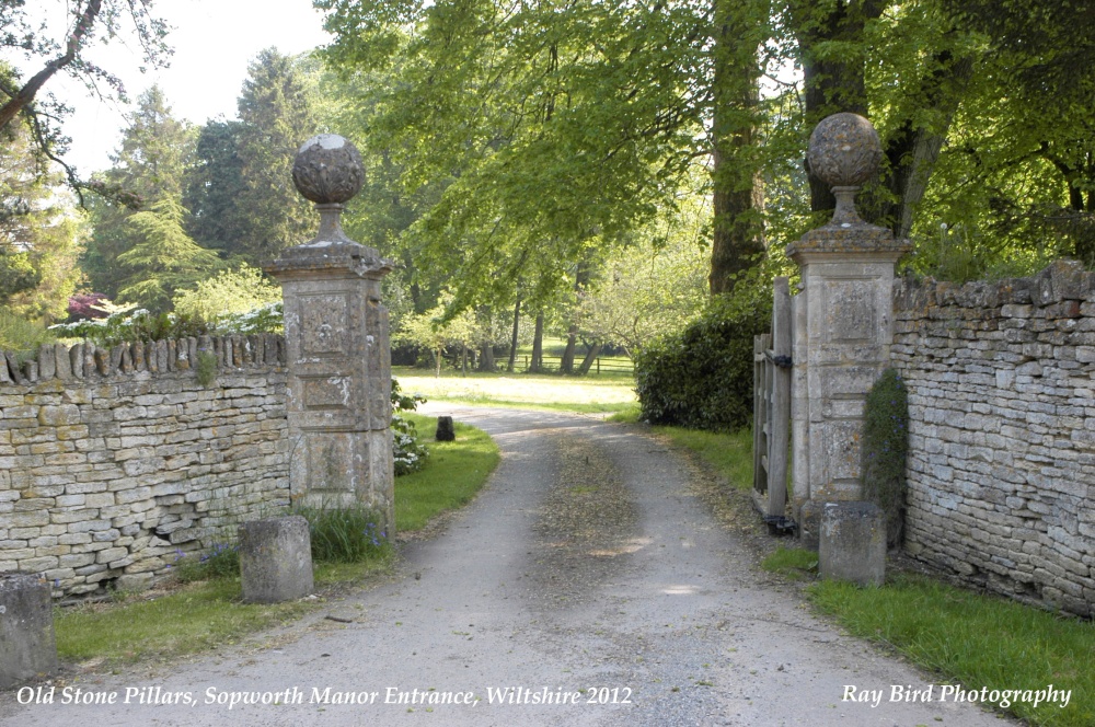 Stone Pillars at Sopworth Manor, Sopworth, Wiltshire 2012