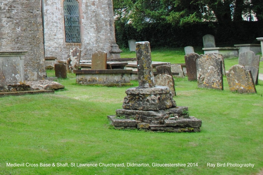 Medieval Cross Base & Shaft, St Lawrence Churchyard, Didmarton, Gloucestershire 2014