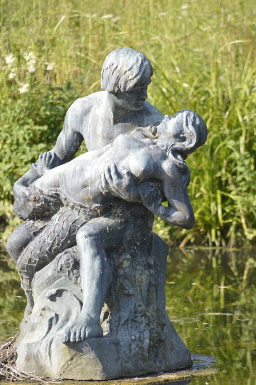 Fisherman and Water Nymph Sculpture, Coombe Abbey