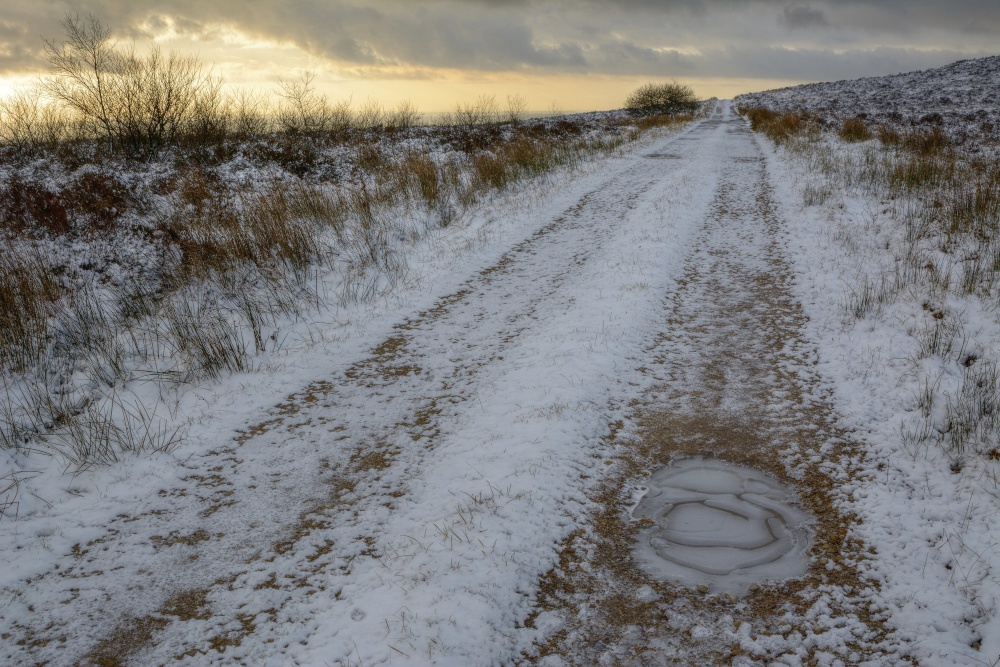 Frozen Track above Upper Hulme, Staffordshire Moorlands